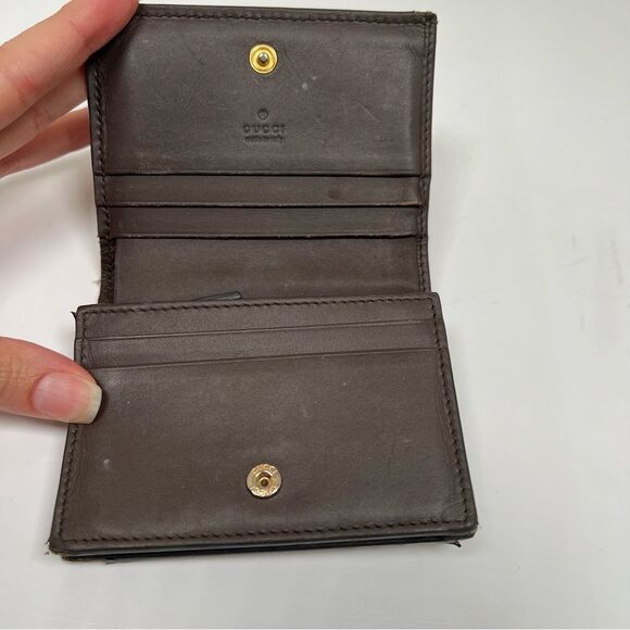 Auth Gucci Surpreme Bifold PVC Leather Beige Wallet - Picture 8 of 13